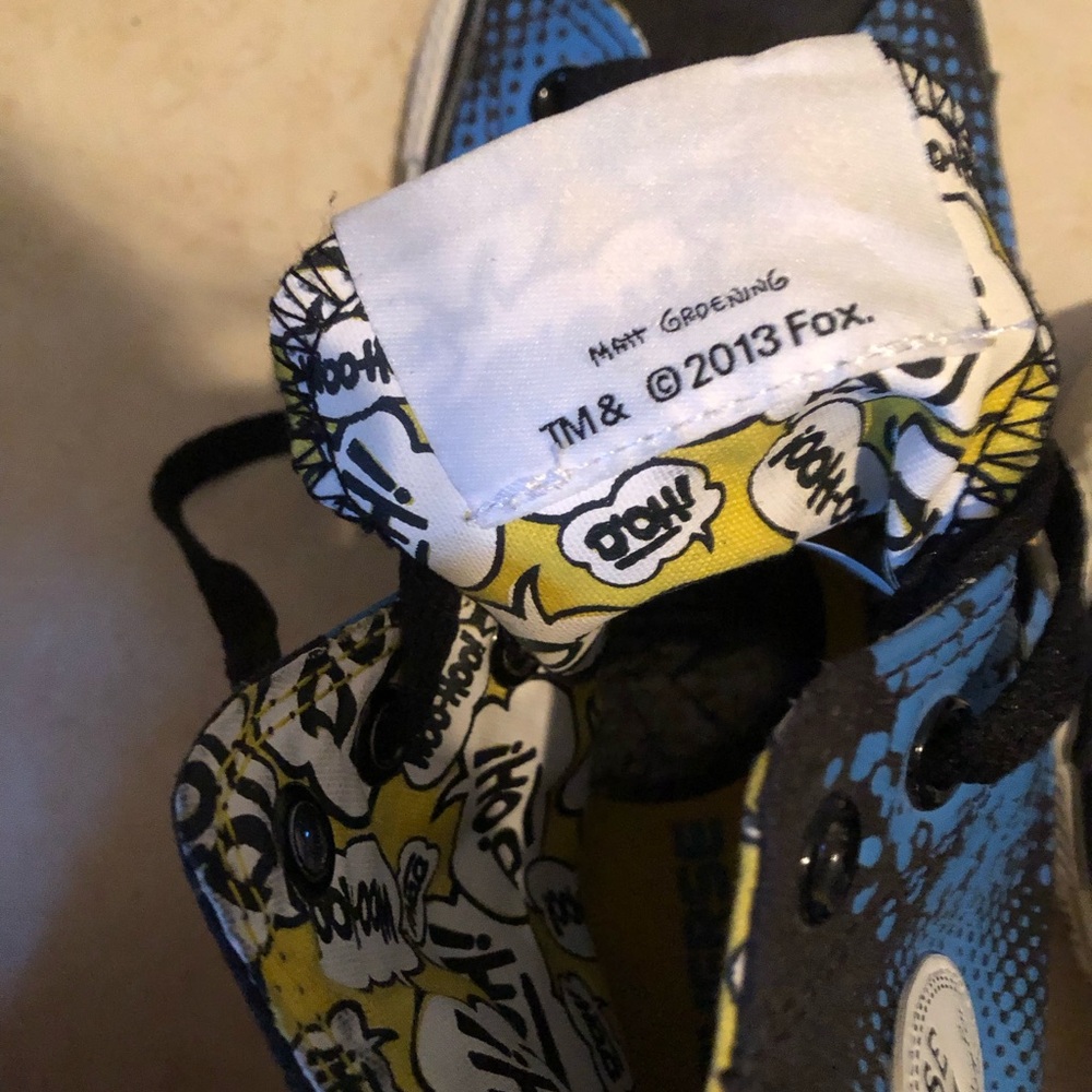 Simpsons Converse Blue High-Tops with Graphic Design - Picture 10 of 10